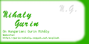mihaly gurin business card