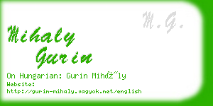 mihaly gurin business card